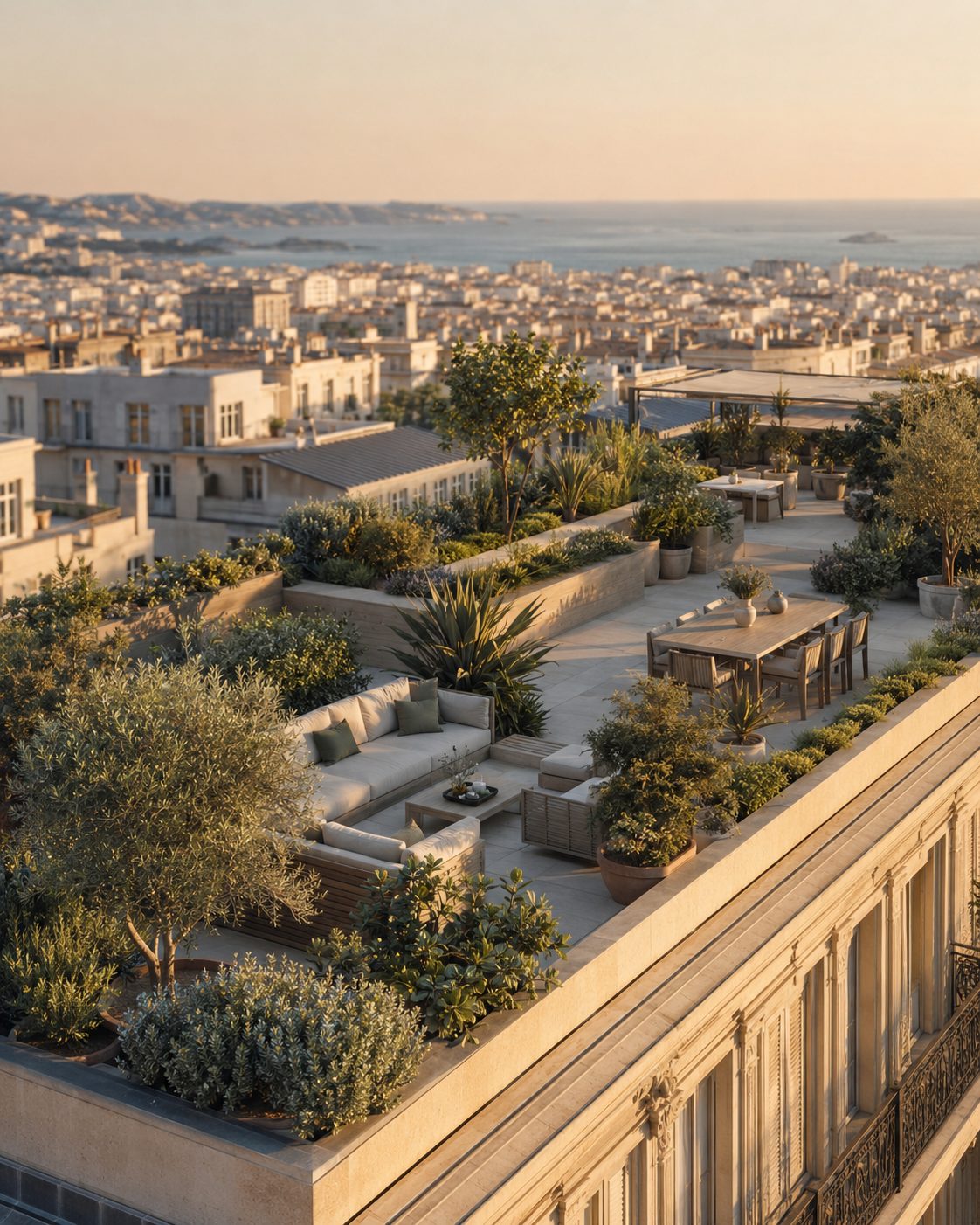 Toit-terrasse végétalisé Marseille